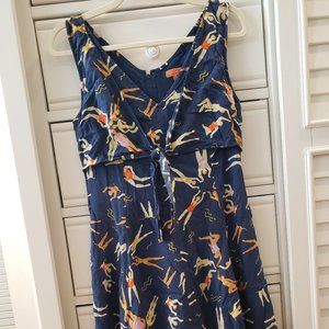 Modcloth Blue Synchronized Swimming Dress